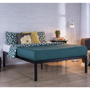 Greenhome123 Heavy Duty 18 Inch High Rise Metal Platform Bed Frame With Wood Slats Metal Platform Bed Frame With Wood Slats, King Size Bed Frame High Rise