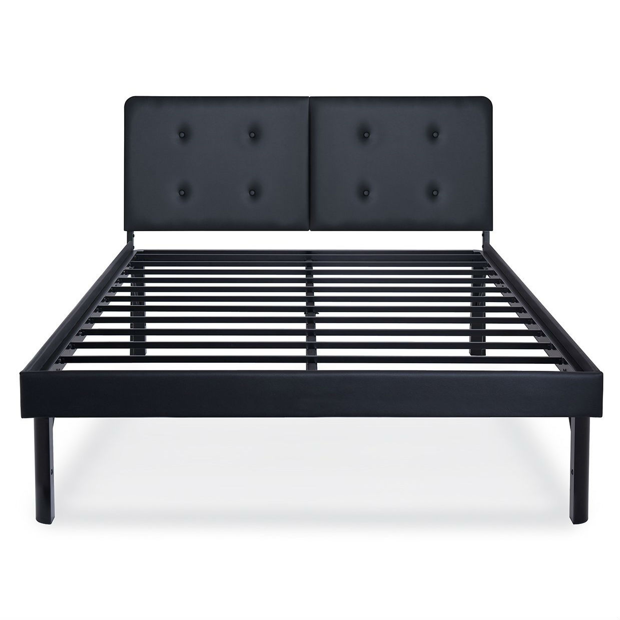 Rise Upholstered Platform Bed Frame, High Rise Metal Bed Frame With Headboard Brackets