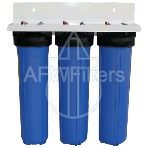 Big Blue 3 Stage 20" Big Blue Whole House Activated Alumina Water Filter w/ Radial Flow Carbon Block - Removes Fluoride, Arsenic, Sedimen