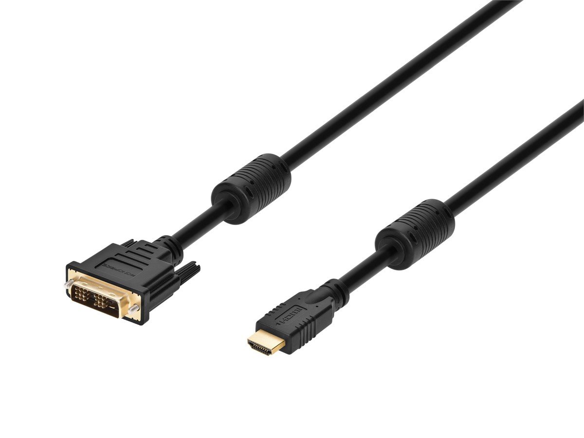 Monoprice HDMI to DVI Adapter Cable - 25 Feet - Black | Standard, 26AWG CL2, Ferrite Cores, Compatible with AVCHD / PlayStation
