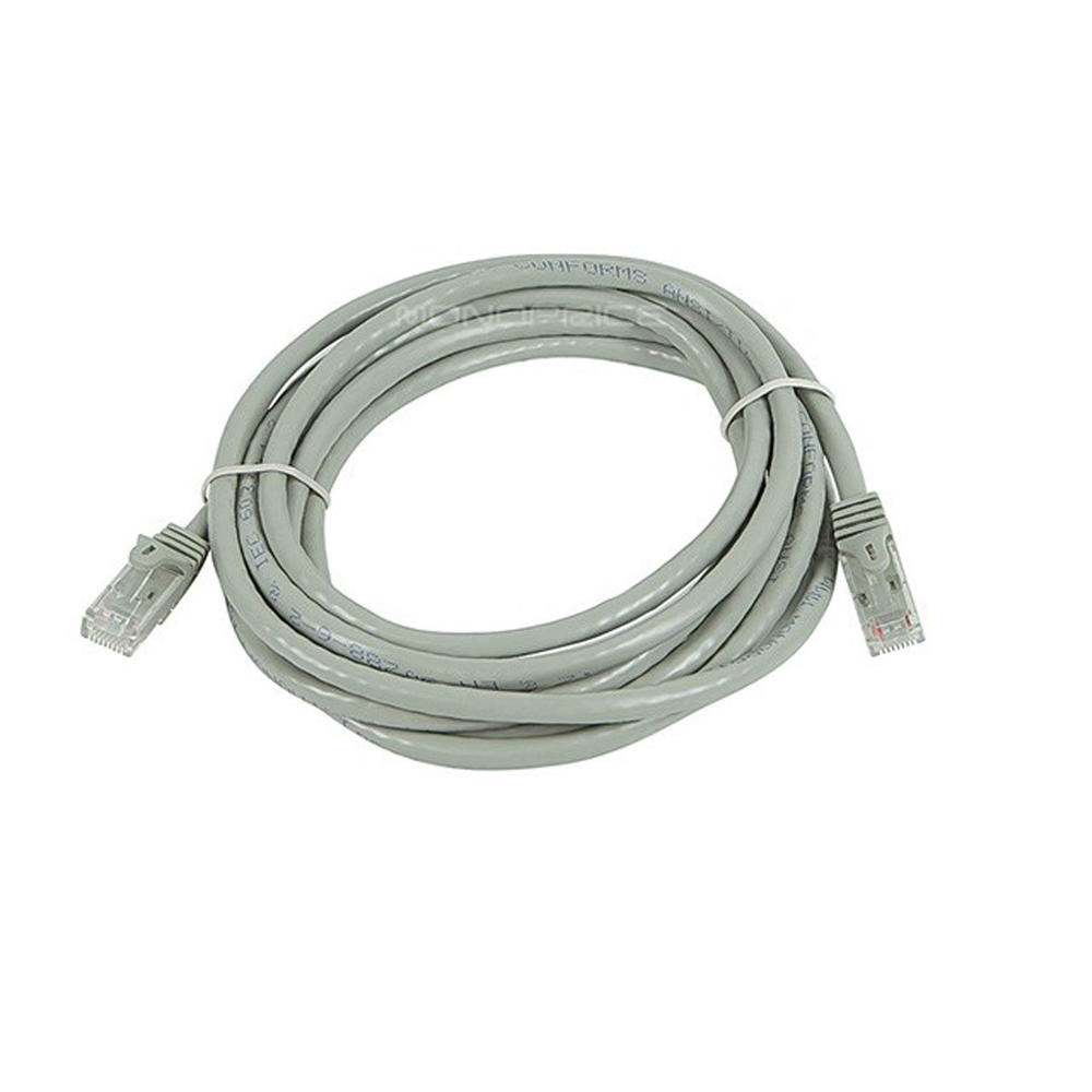 Monoprice Flexboot Cat6 Ethernet Patch Cable Network RJ45 Stranded UTP 24AWG 10ft Gray