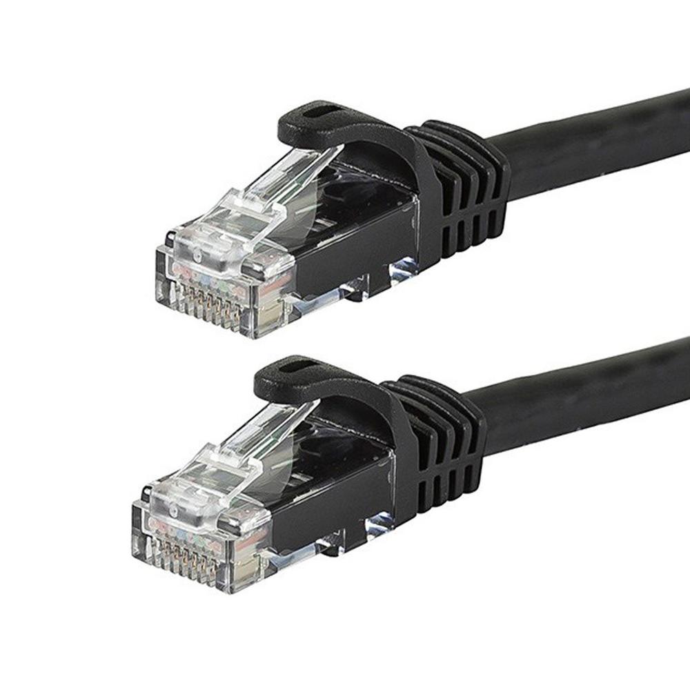 Monoprice Flexboot Cat6 Ethernet Patch Cable Network RJ45 Stranded UTP 24AWG 10ft Black