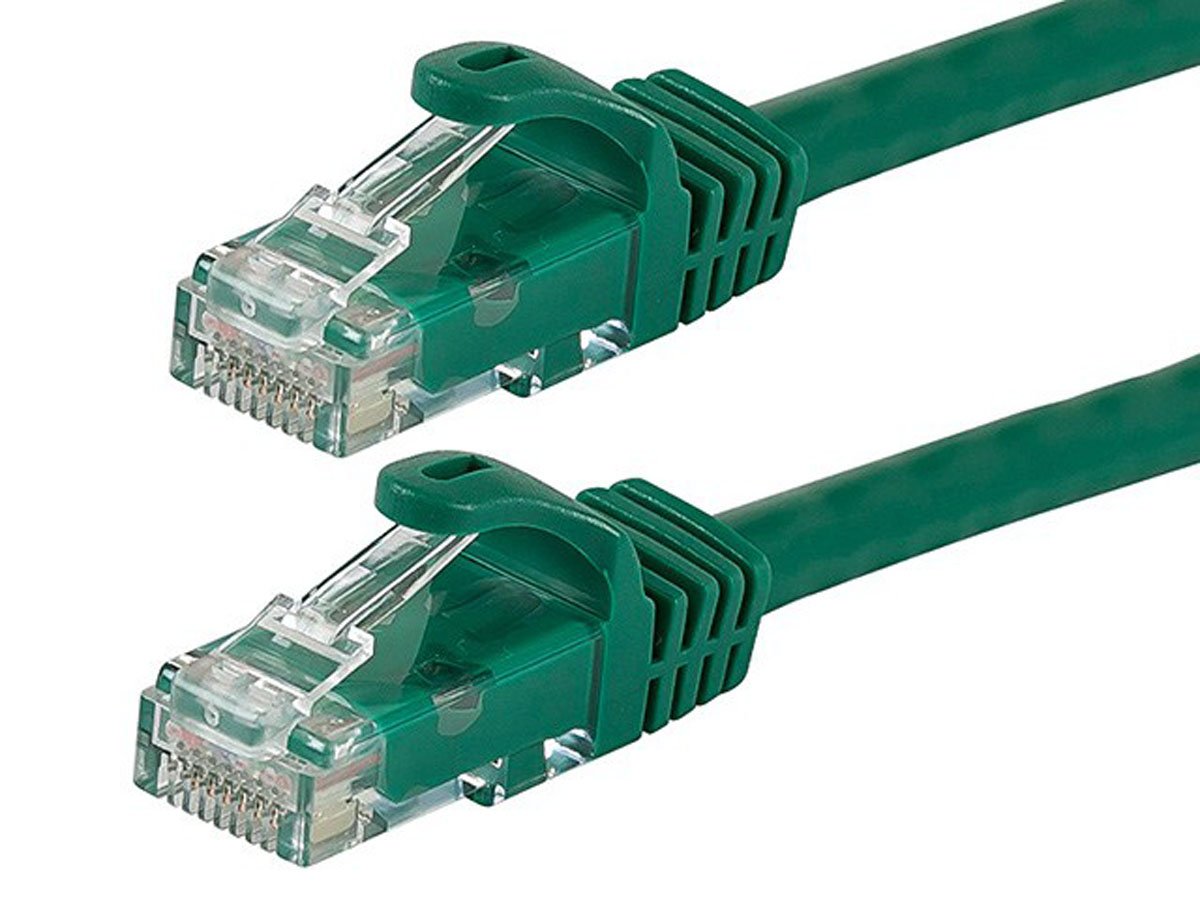 Monoprice Flexboot Cat6 Ethernet Patch Cable Network RJ45 Stranded UTP 24AWG 100ft Green