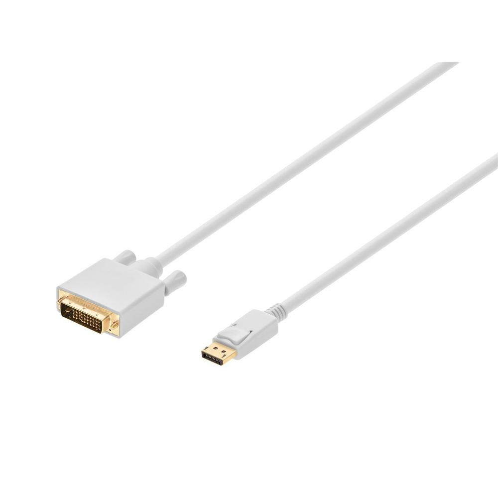 Monoprice DisplayPort to DVI Cable - 3ft - White, 28AWG, Gold Plated Connectors