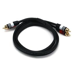 Monoprice Premium 2 RCA Plug/2 RCA Plug M/M Cable - 3 Feet - Black | 22AWG