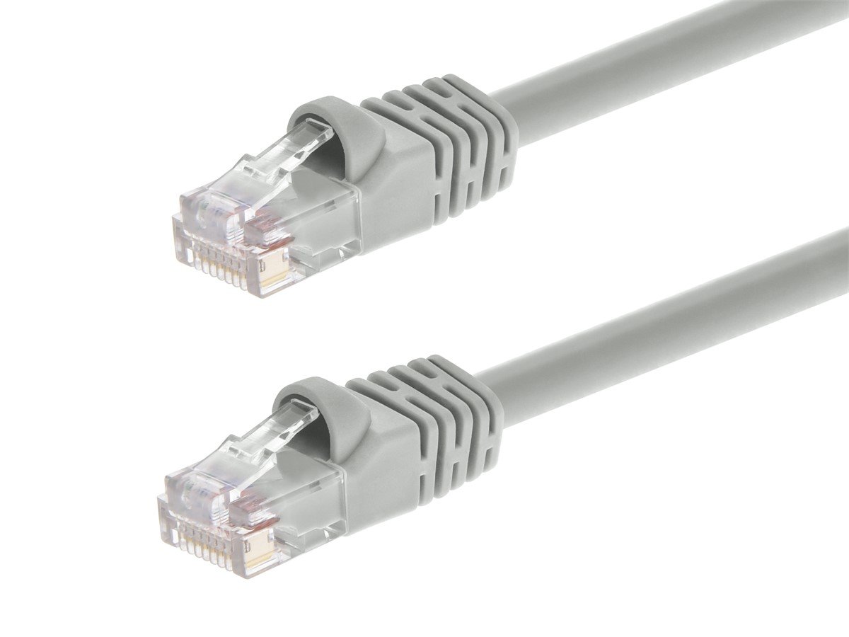 Monoprice Cat5e Ethernet Patch Cable RJ45 Stranded 350Mhz UTP Copper Wire 24AWG 50ft Gray