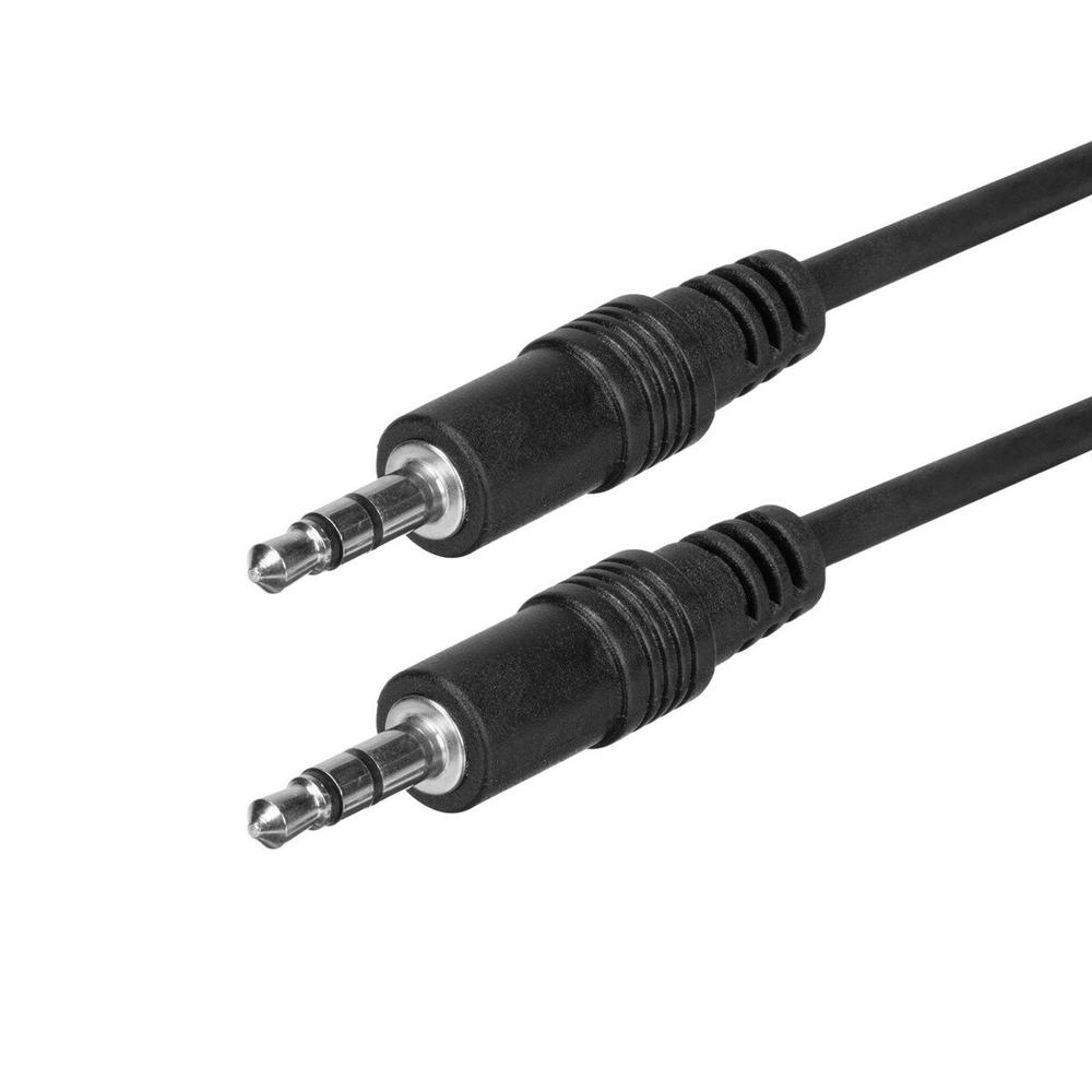 Monoprice Audio/Stereo Cable - 25 Feet - Black | 3.5mm Plug/Plug Male/Male