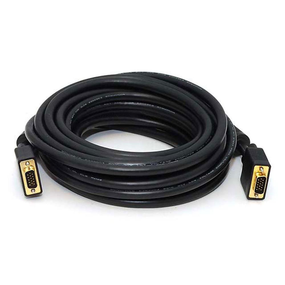 Monoprice Super VGA M/M Cable - 25 Feet With Ferrites For In-Wall Installation | CL2 Rated