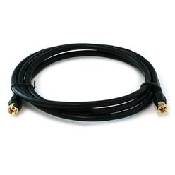 Monoprice 6ft RG6 (18AWG) 75Ohm, Quad Shield, CL2 Coaxial Cable - Black