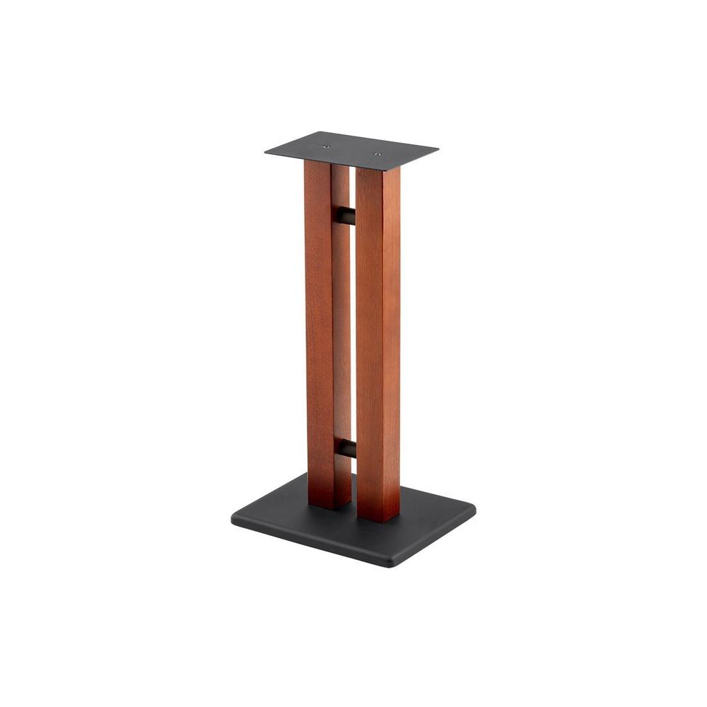 Monoprice Monolith Speaker Stands - 24in, Cherry (Each), 50lbs Capacity, Adjustable Spikes
