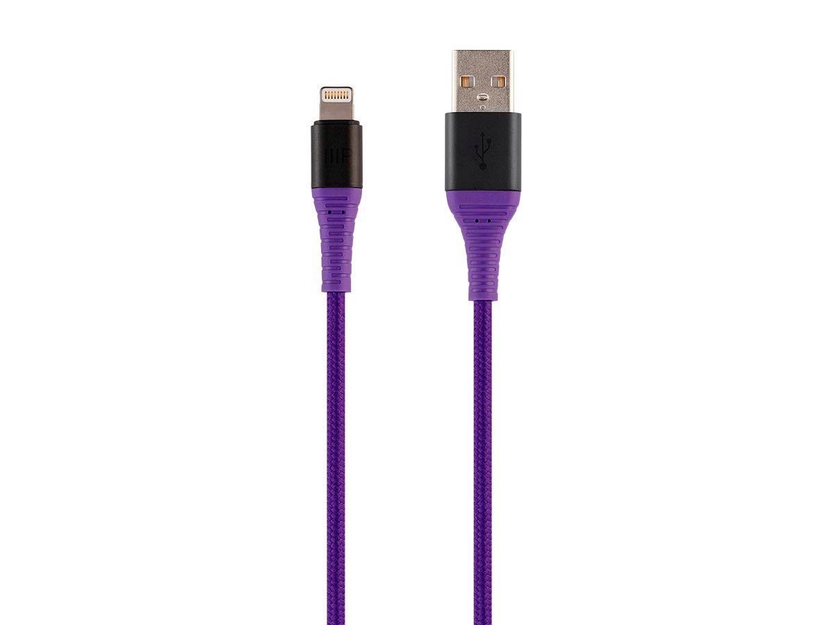 Monoprice Lightning to USB Type-A Cable - 6ft - Purple - Apple MFi Certified