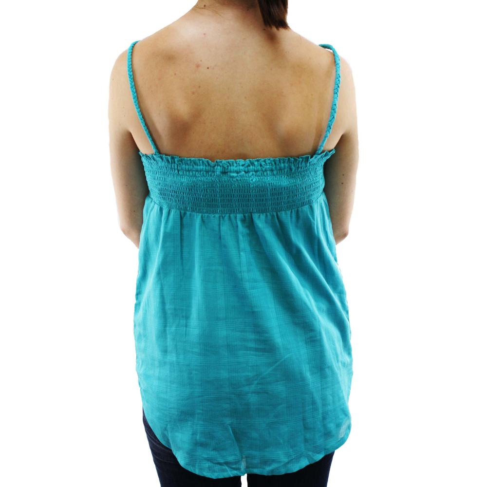 Roxy Women's RIVAL Teal Blouse Shirt Top Y472590F-AAQ