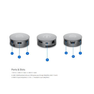 ITSPWR Bundle Dell® DA310 Station d'accueil 7 en 1, adaptateur mobile USB-C, prend en charge l ITSPWR Bundle Dell® DA310 Station d'accueil 7 en 1, adaptateur mobile USB-C, prend en charge l