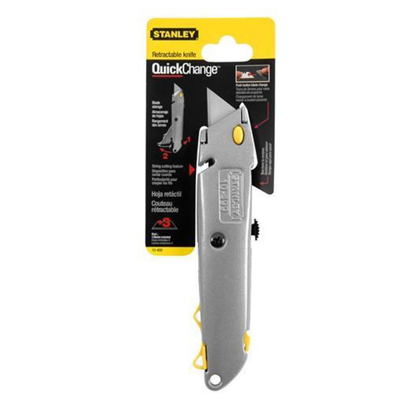 Stanley 6-3/8" Quick Change Retractable Utility Knife, 10-499