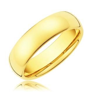 King Will 24K Gold Plated Tungsten Rings 6mm Tungsten Wedding Bands for