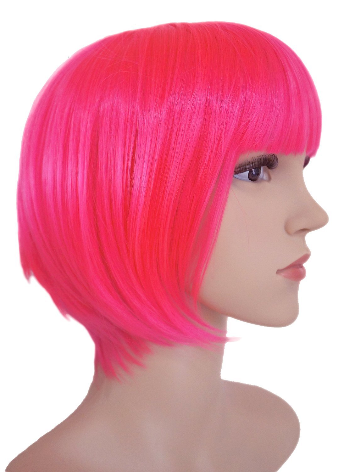 Another Me Wig Women S Sex Hot Pink Short Bob Hair Wigs 11 5