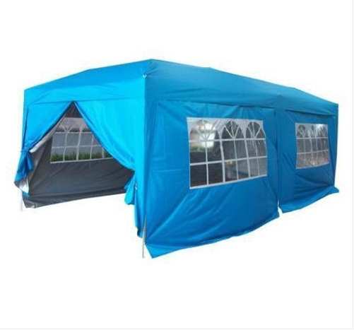 Quictent 10x20' EZ Pop Up Canopy Gazebo Party Wedding Tent Light Blue With Free Carry Bag