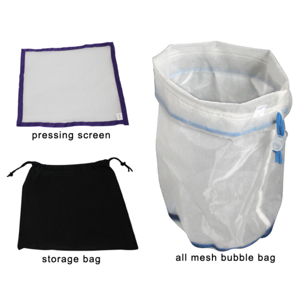 Healthline 100% All Mesh 1 Gallon 5 Bags hash Herbal Extractor Bubble Ice Bags Pressing Screen