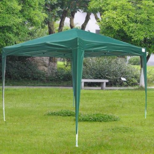 Quictent 10 x 10' Ez Set Pop Up Canopy Party Tent Wedding Gazebo Silvered Green + carry bag