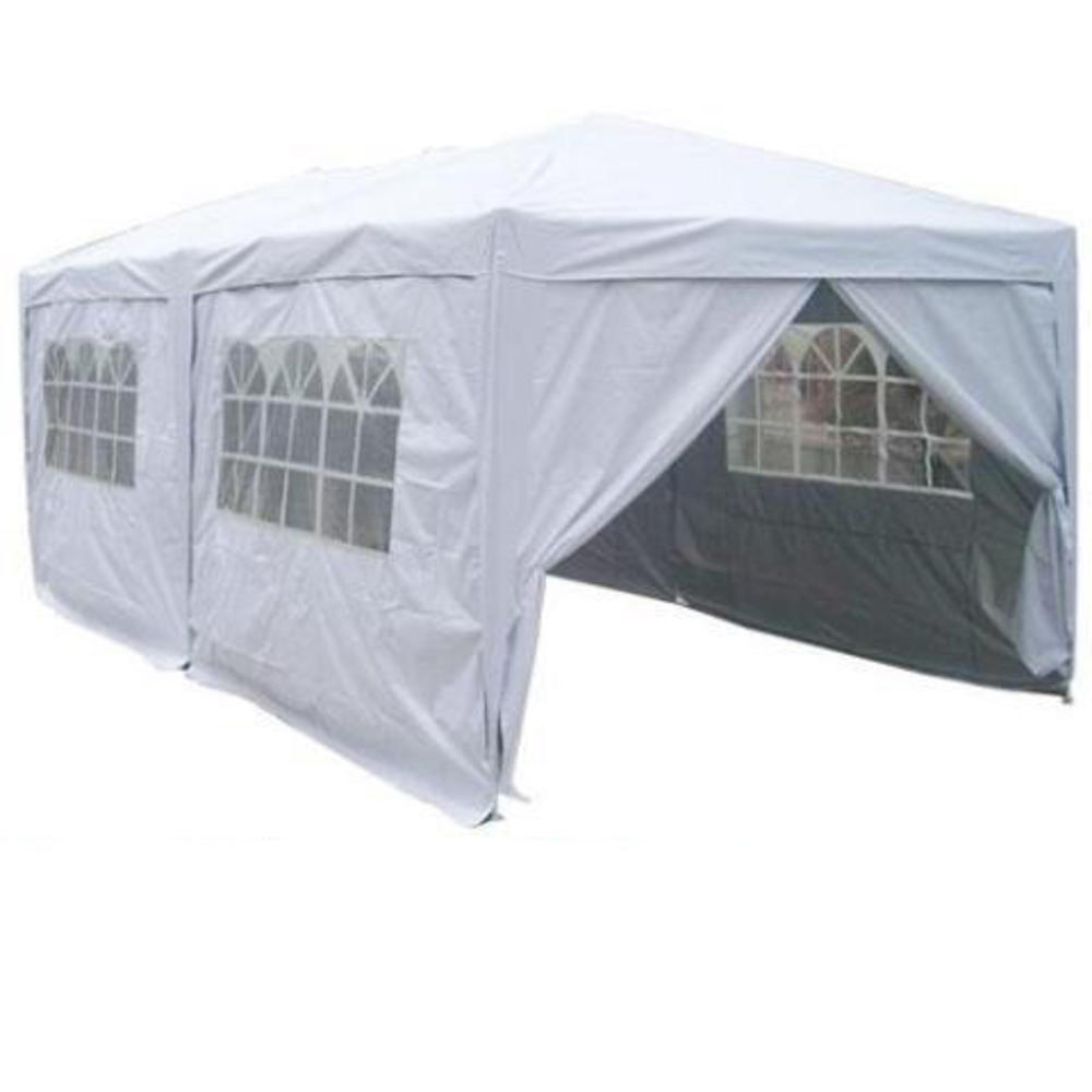 Quictent 10x20' EZ Pop Up Canopy Gazebo Party Wedding Tent Silver With Free Carry Bag