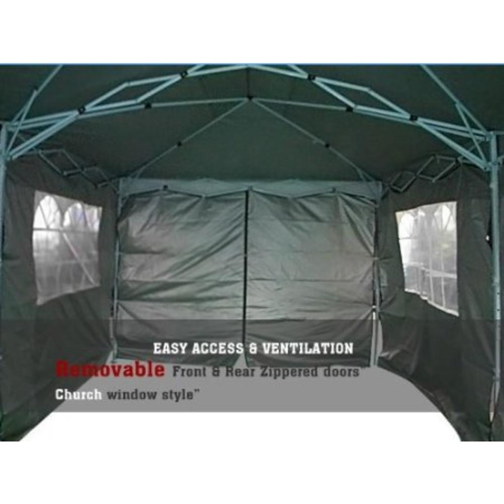 Quictent 10x20' EZ Pop Up Canopy Gazebo Party Wedding Tent Navy Blue With Free Carry Bag