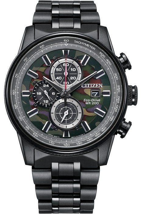 Citizen Men's  Nighthawk Chronograph Black Steel Watch CA0805-53X