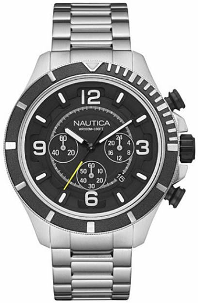 Nautica Men's  Chronograph Stainless Steel Band Watch NAD21506G