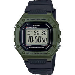 Casio Men's  Illuminator Green Digital Sports Chronograph Watch W218H-3AV