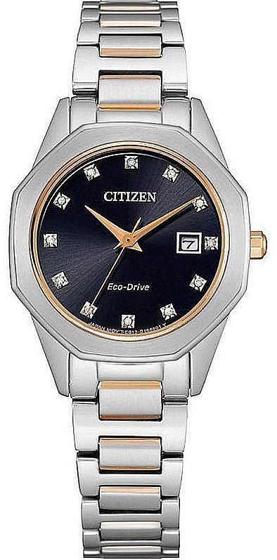 Citizen Women's  Corso Eco-Drive  Two Tone Diamond Watch EW2586-58E