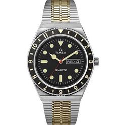 Timex Men's  Q Reissue Diver Style Day-Date Two-Tone Watch TW2V18500