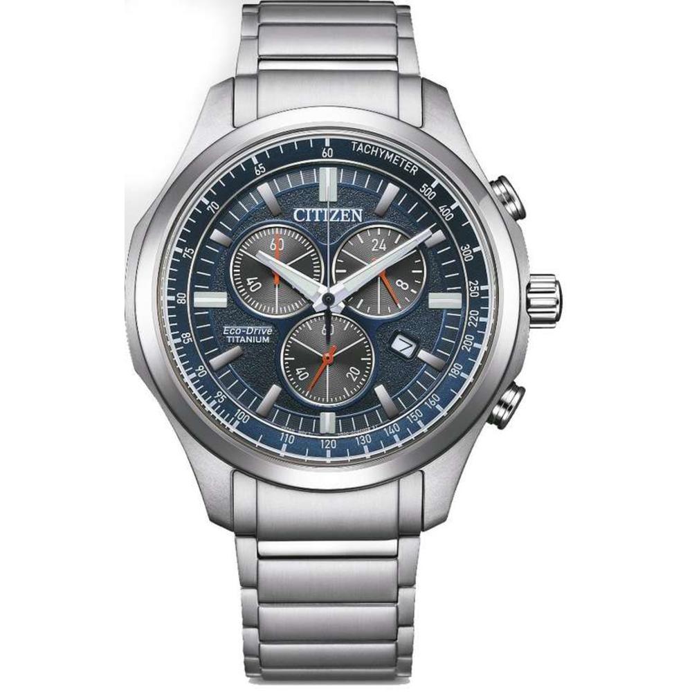 Citizen Men's  Blue Dial Super Titanium Chronograph Watch AT2530-85L