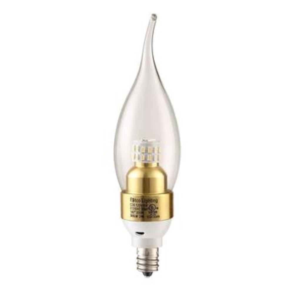 Elegant Lighting Elitco LED Clear Candle Bulb In Gold