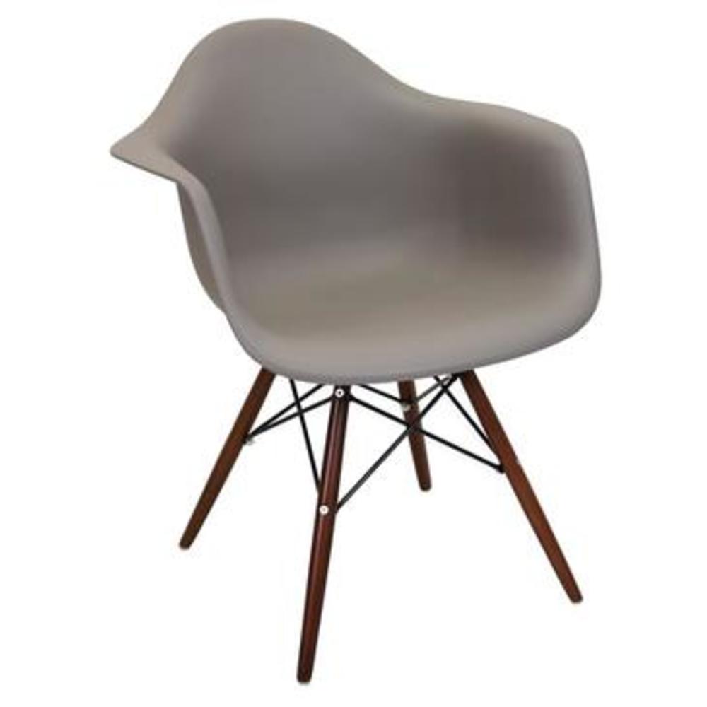 Lumisource Neo Flair Mid-Century Modern Chair in Cappuccino and Espresso - Set of 2