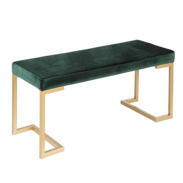 Lumisource Midas Contemporary Glam Entryway Dining Bench In Gold