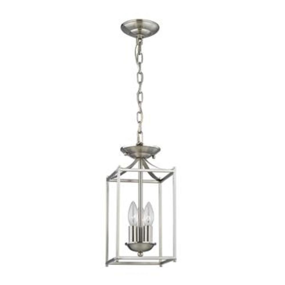Cornerstone Foyer Collection 3 Light Pendant In Brushed Nickel 7713FY/20