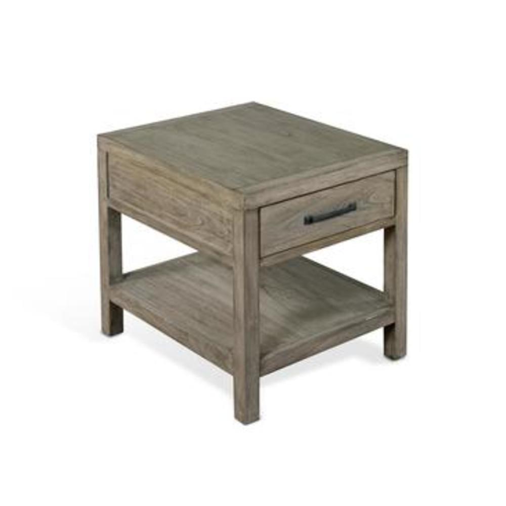 Sunny Designs Glasgow End Table in Cadet Gray