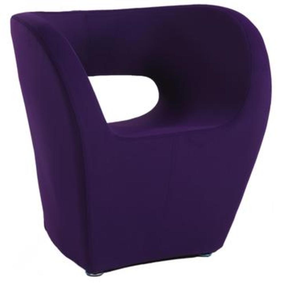 Chintaly Stationary Arm Fun Chair In PUrple Fabric