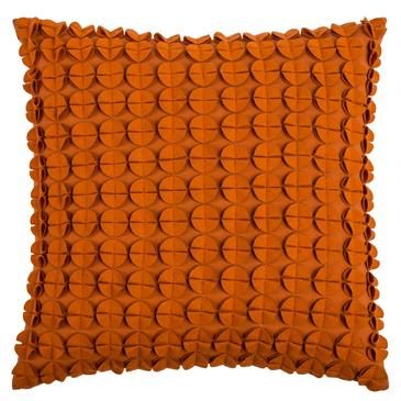 Rizzy Pillow Cover With Hidden Zipper In Orange [Set of 2]