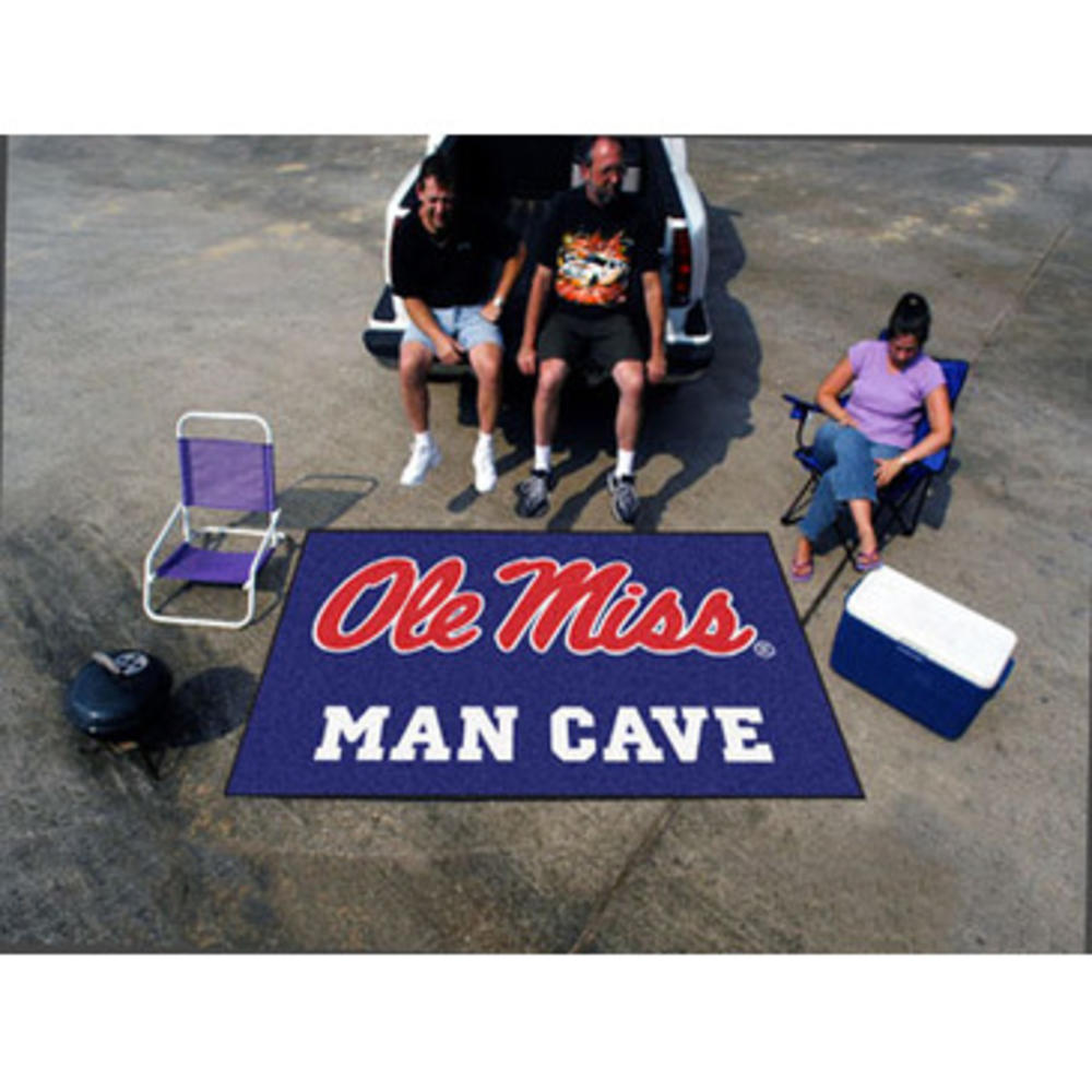 Fan Mats Mississippi Ole Miss Man Cave Ultimat Rug 60"X96"