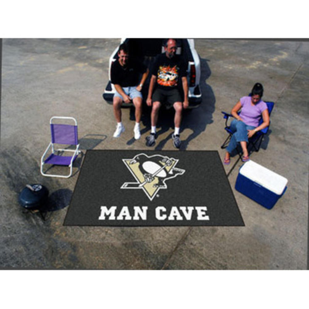 Fan Mats Nhl Pittsburgh Penguins Man Cave Ultimat Rug 60"X96"