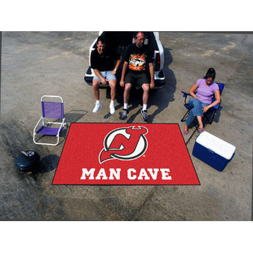 Fan Mats Nhl New Jersey Devils Man Cave Ultimat Rug 60"X96"