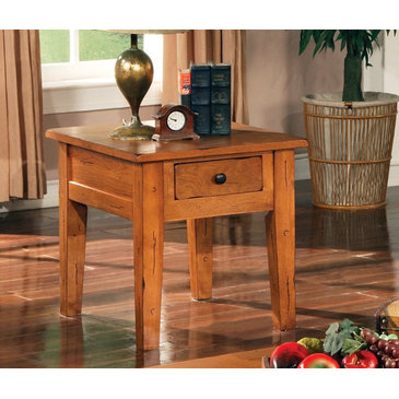 Steve Silver Liberty End Table in Light Wood