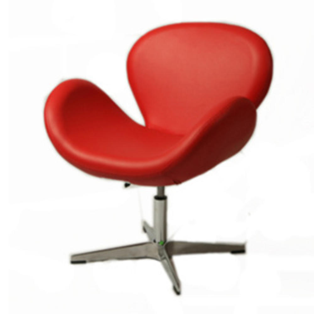 Pastel Furniture Pastel Le Parque Club Chair - Chrome Base - Pu Red Seat