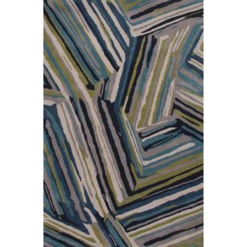 Jaipur Traverse Pick-up-sticks Rectangular Rug In Brittany Blue And Moroccan Blue 5 foot X 8 foot
