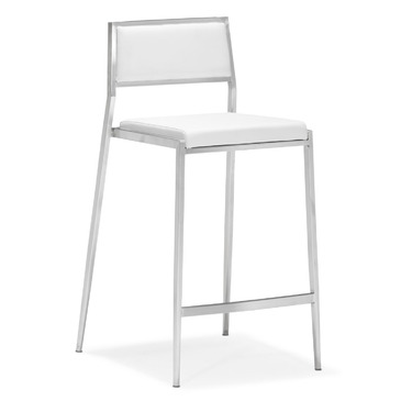 Zuo Modern Zuo Dolemite Counter Chair in White [Set of 2]