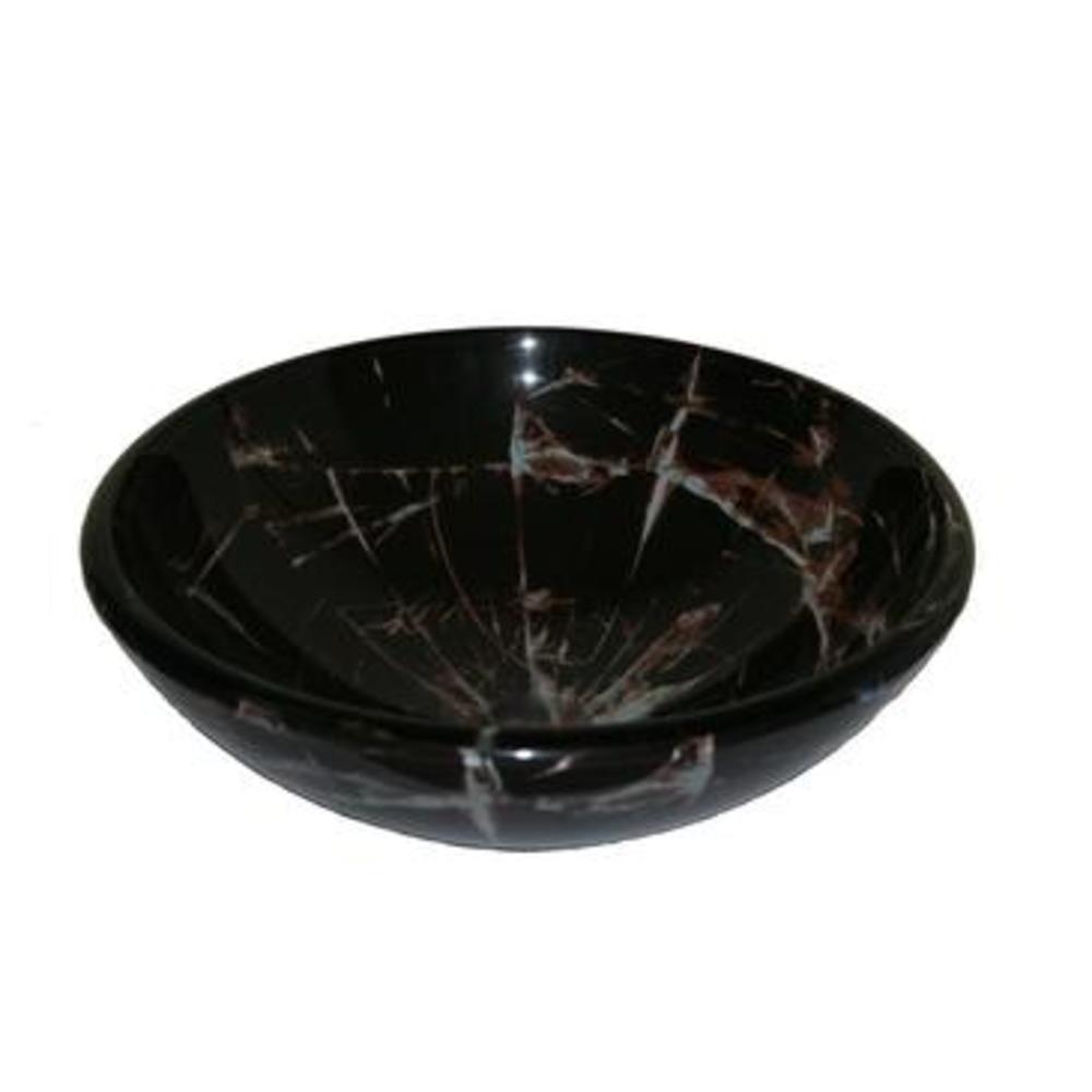 Legion Furniture ZA-05 Tempered Glass Sink Bowl In Black And Gray