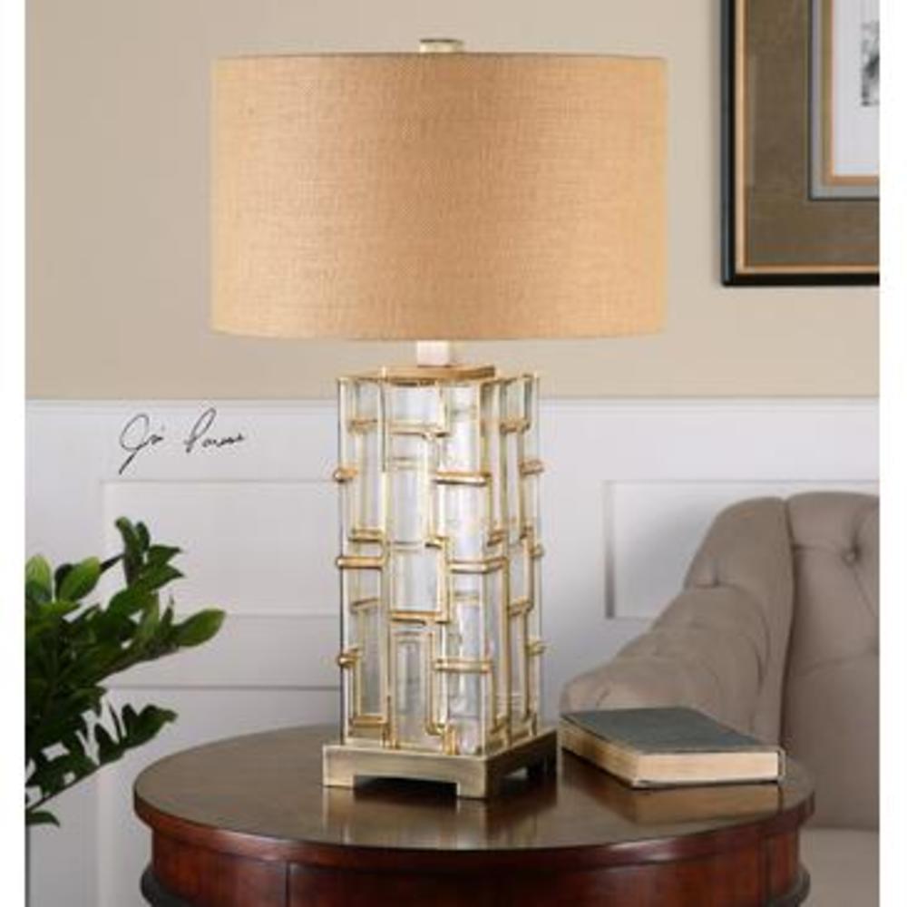 UtterMost Coburn Amber Glass Table Lamp