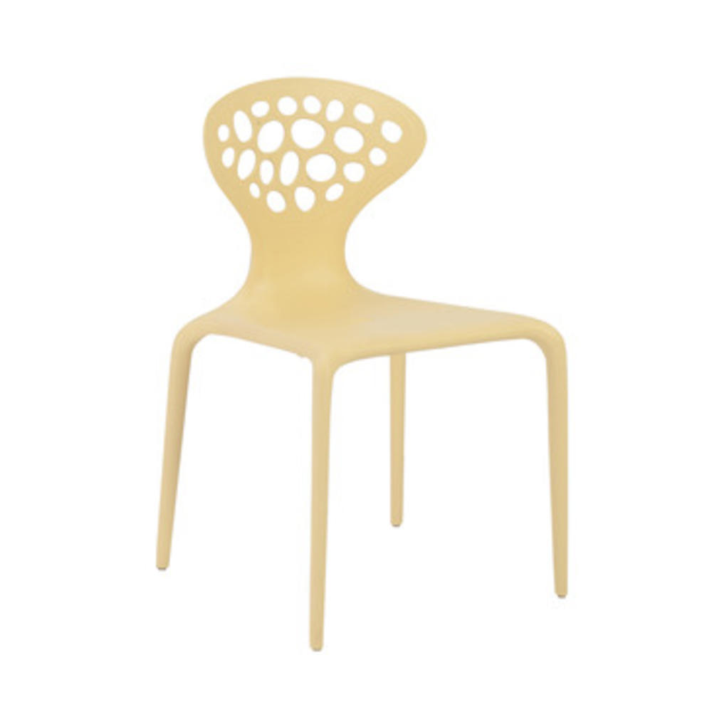 Euro Style Sonia Stacking Chair in Yellow [Set of 4]