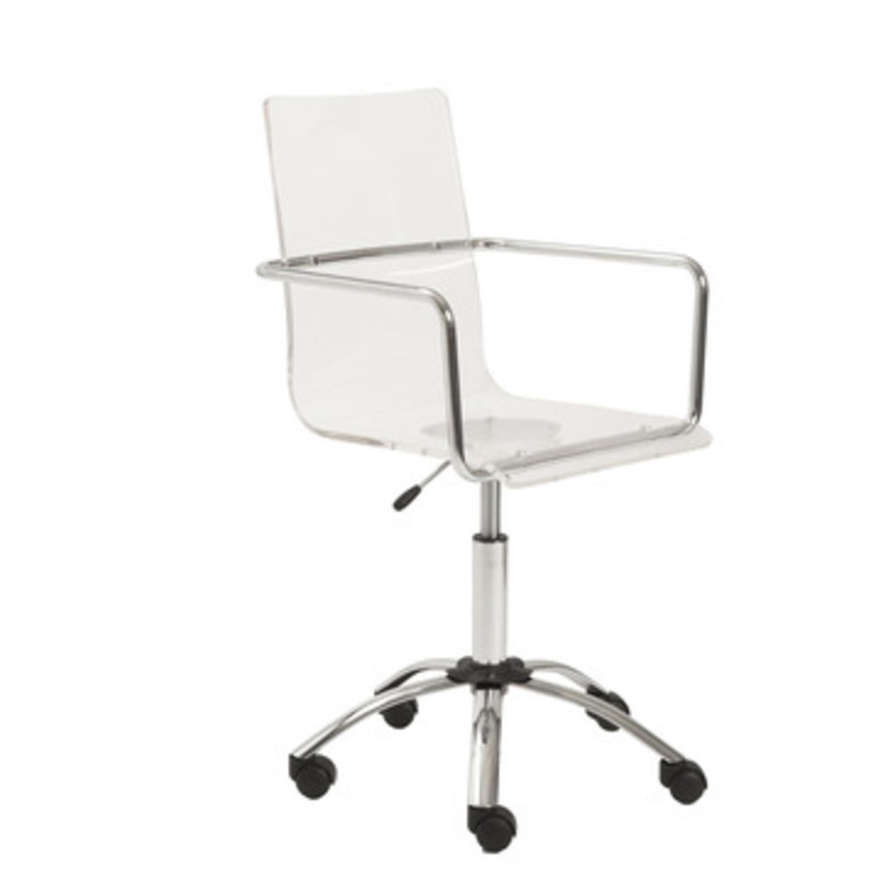 Euro Style Chloe Office Chair in Clear & Chrome