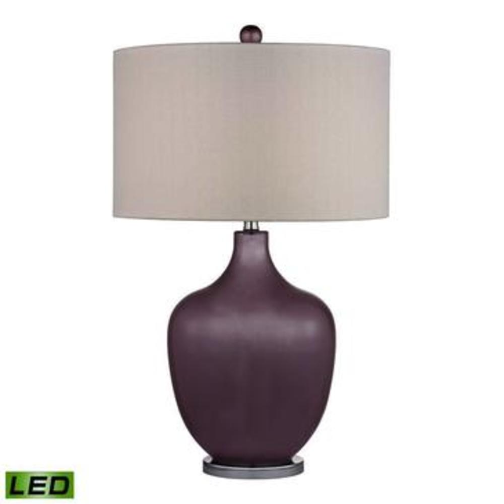 Dimond Harlow LED Table Lamp In Lilac Luster And Polished Nickel
